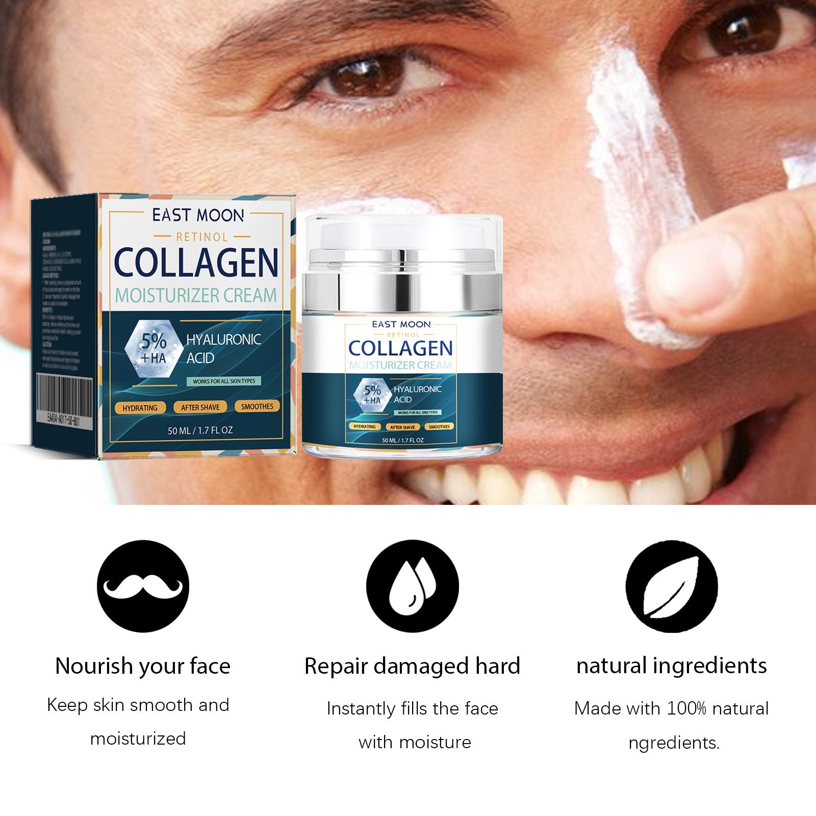 Men’s Collagen Moisturizing Cream for Hydrating and Nourishing Skin - collagen moisturizing cream men’s hydrating