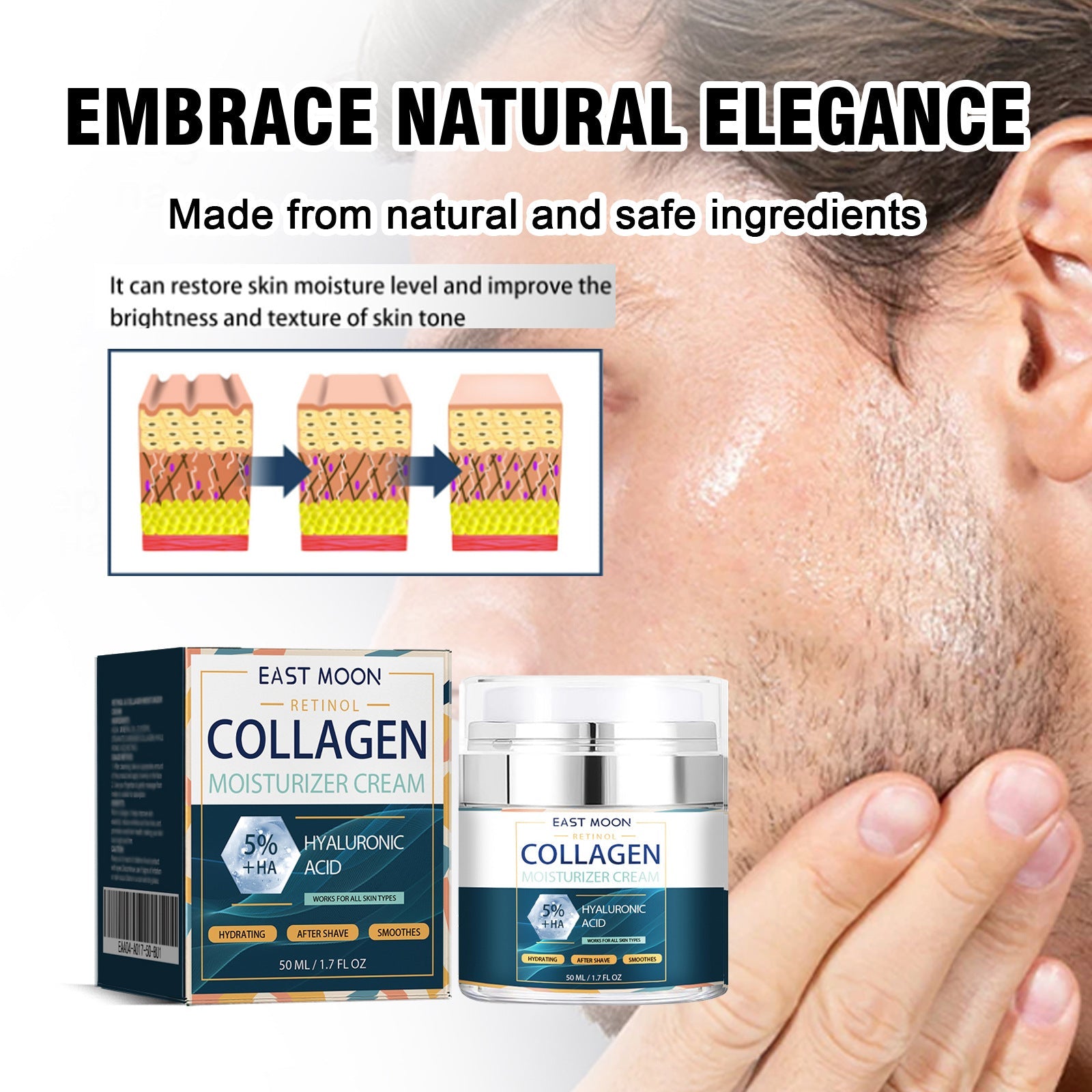 Men’s Collagen Moisturizing Cream for Hydrating and Nourishing Skin - collagen moisturizing cream men’s hydrating