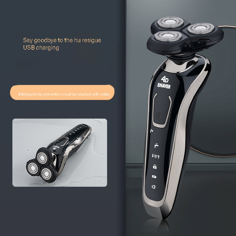 Rechargeable Washable Shaver with USB Charging and Waterproof Design - Men’s for Smooth Fun rechargeable washable shaver