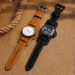 Men’s Fashion Solid Color Nubuck Leather Strap - Men’s Solid Color Nubuck Leather Watch Strap