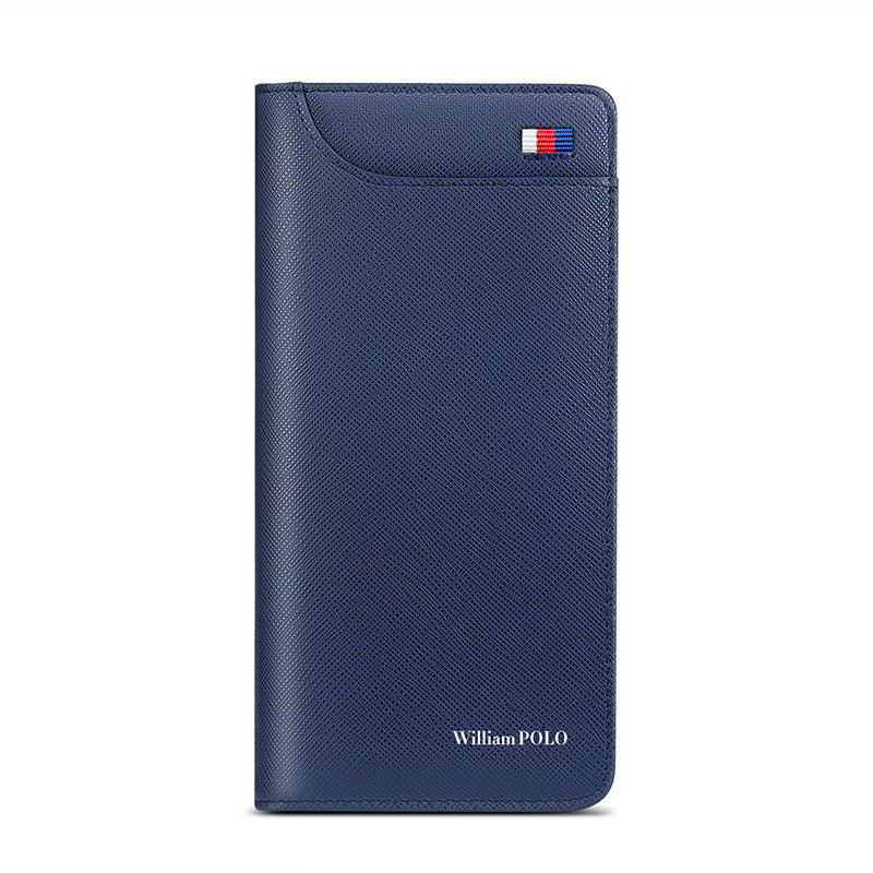 Men’s Genuine Leather Clutch with Cross Pattern and Real Cowhide in the United States - Wallet With And Class united