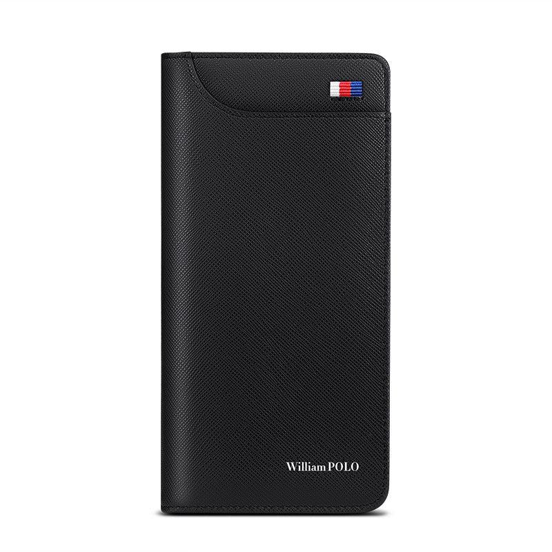 Men’s Genuine Leather Clutch with Cross Pattern and Real Cowhide in the United States - Wallet With And Class united