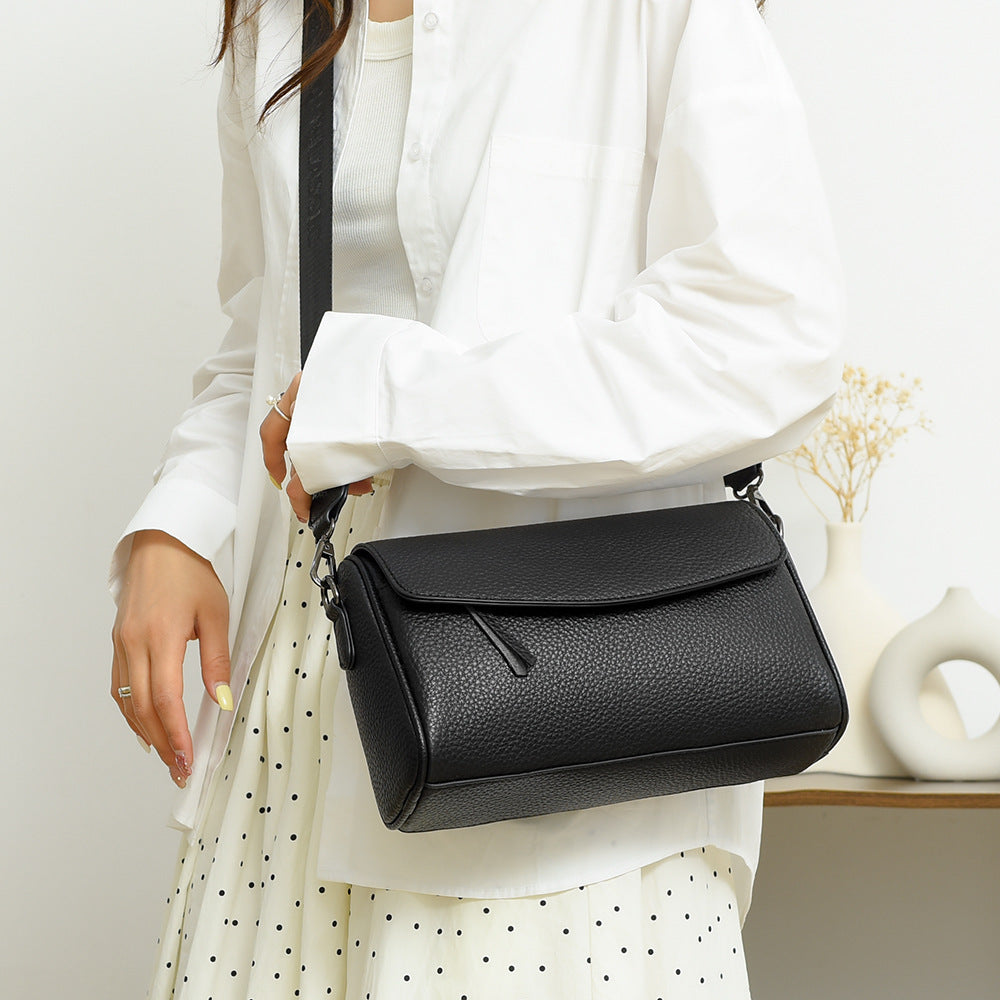 Mens Genuine Leather Laptop Backpack Black Brown Cowhide Urban Travel Bag - Teleplus