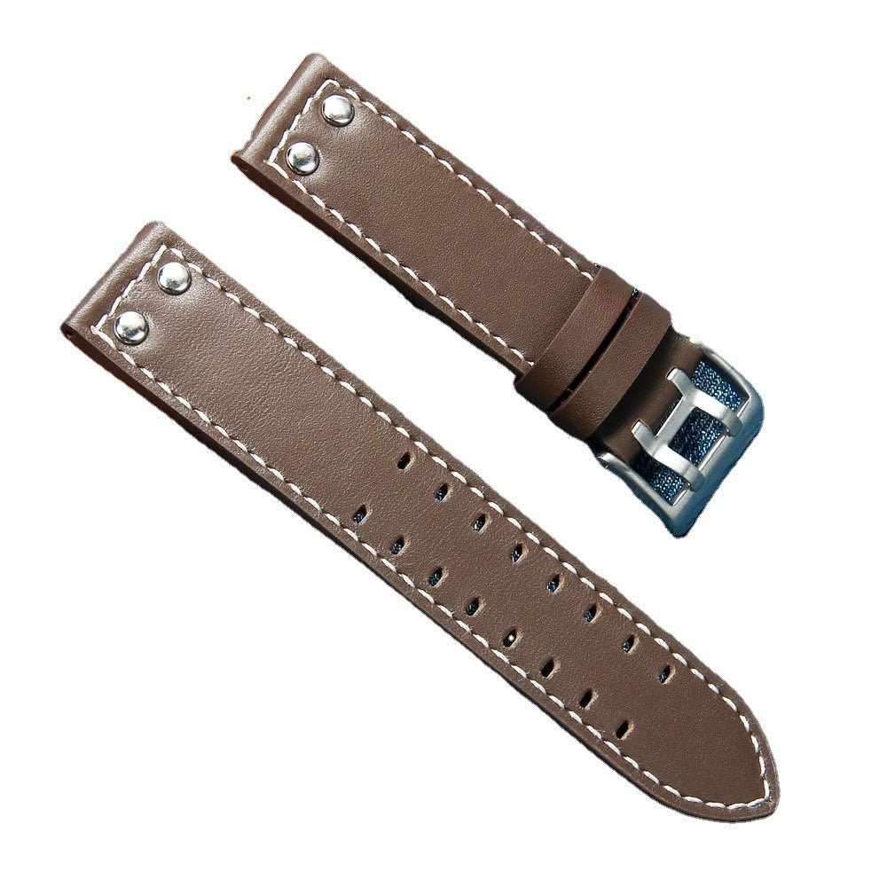 Men’s Genuine Leather Strap Adaptation - Men’s Genuine Leather Strap for Watches 20mm 22mm