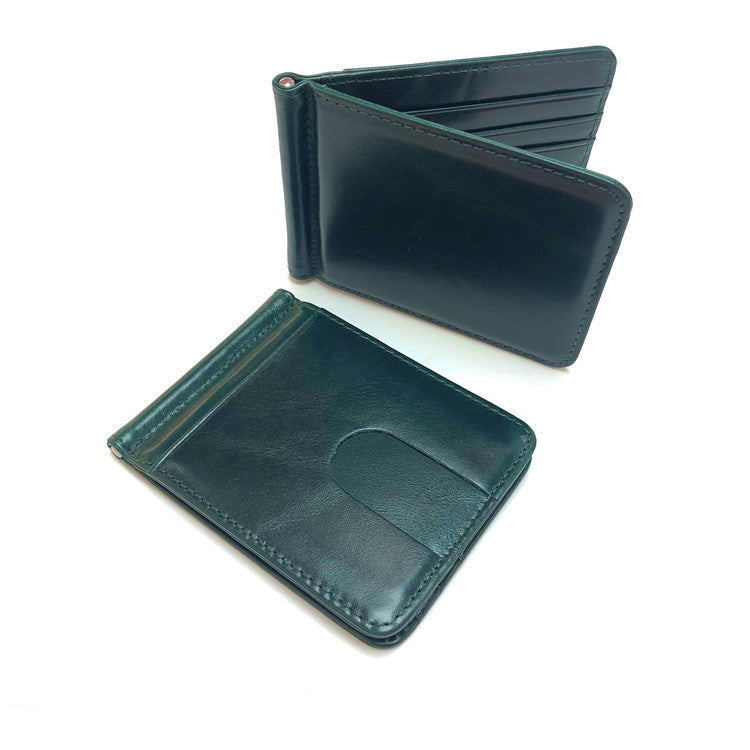 Men’s Genuine Leather Wallet in US CHF CH reference Multiple Colors - Dapper Drop Pattern for Short Style Wizards