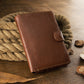 Men’s Handmade Literary Vertical Leather Wallet - Men’s Literary Wallet Perfect for Bookish Bankers