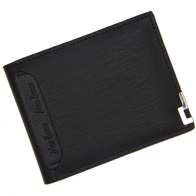 Men’s Leather Wallet Short Card Holder with Coin Pocket and Cash Storage - Teleplus leather wallet short card holder