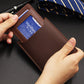 Men’s Leather Wallet Short Card Holder with Coin Pocket and Cash Storage - Teleplus leather wallet short card holder