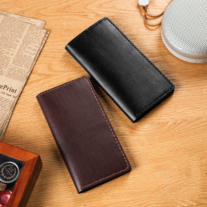 Men’s Leather Wallet US Shipping Open Square Business Bag in Black or Brown - for Men That’s Cooler than Your Ex’s
