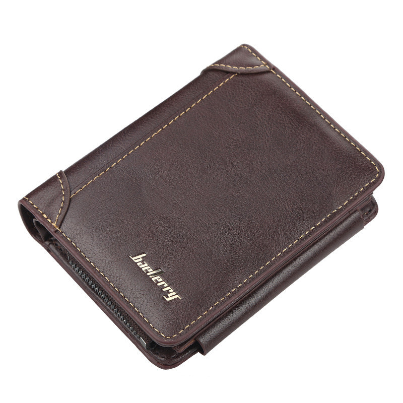 Men’s Leather Wallet with Solid Color Synthetic Lining for United States Buyers - Grown-Ups Serious Card Space united