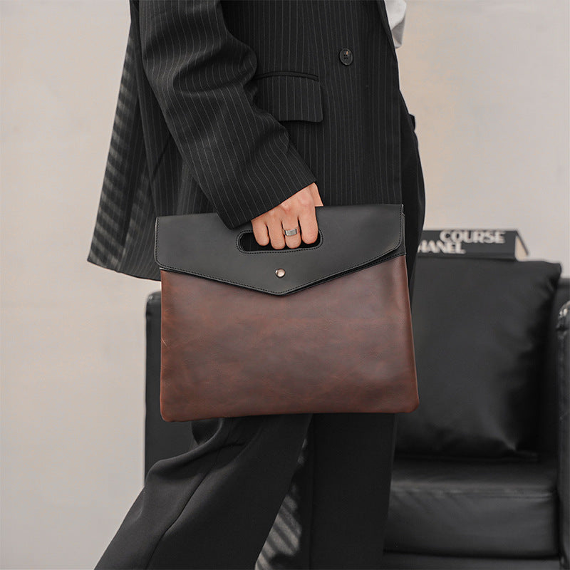Men’s Leather Wristlet Clutch Bag with Magnetic Closure for United States Buyers - Horseskin Stylish Horseplay united