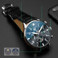 Men’s Multifunctional Leather Strap Waterproof Casual - Men’s Waterproof Leather Strap with Stainless Steel Case