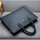 Mens PU Leather Handbag Large Zipper Tote Messenger Shoulder Bag Solid Color - Teleplus