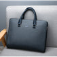Mens PU Leather Handbag Large Zipper Tote Messenger Shoulder Bag Solid Color - Teleplus