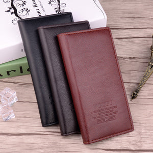 Men’s PU Leather Wallet with Lychee Pattern in Solid Colors for United States - Elegant Men: Style Meets Functionality
