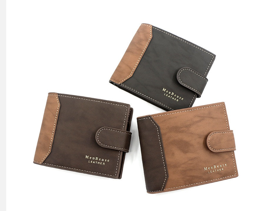 Men’s PU Leather Wallet with Secret Compartments for United States and CHF - Korean Hinge Wallet: Where Style Meets