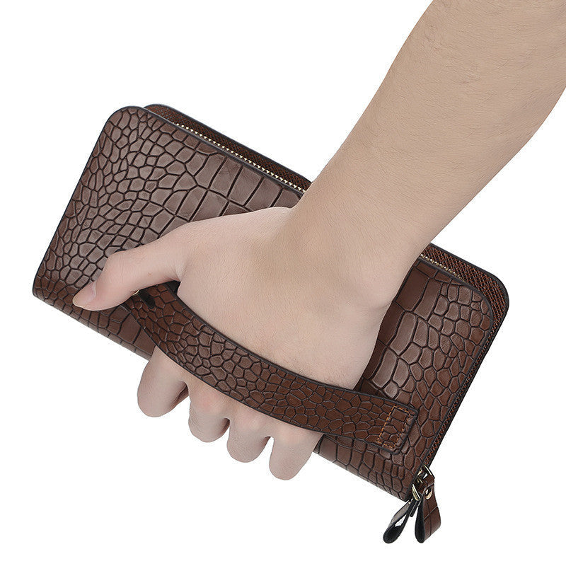 Men’s PU Leather Wallet with Zipper Long Purse for United States Buyers - Man Enough All Your Snack Money united states