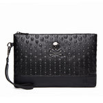 Mens Retro Geometric Wallet PU Leather Waterproof Travel Handbag Black Green