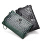 Mens Retro Geometric Wallet PU Leather Waterproof Travel Handbag Black Green