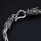 Men’s S925 Silver Dragon Head Safety Pattern Fashion Bracelet - Men’s S925 Silver Dragon Head Fashion Bracelet