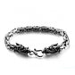 Men’s S925 Silver Dragon Head Safety Pattern Fashion Bracelet - Men’s S925 Silver Dragon Head Fashion Bracelet