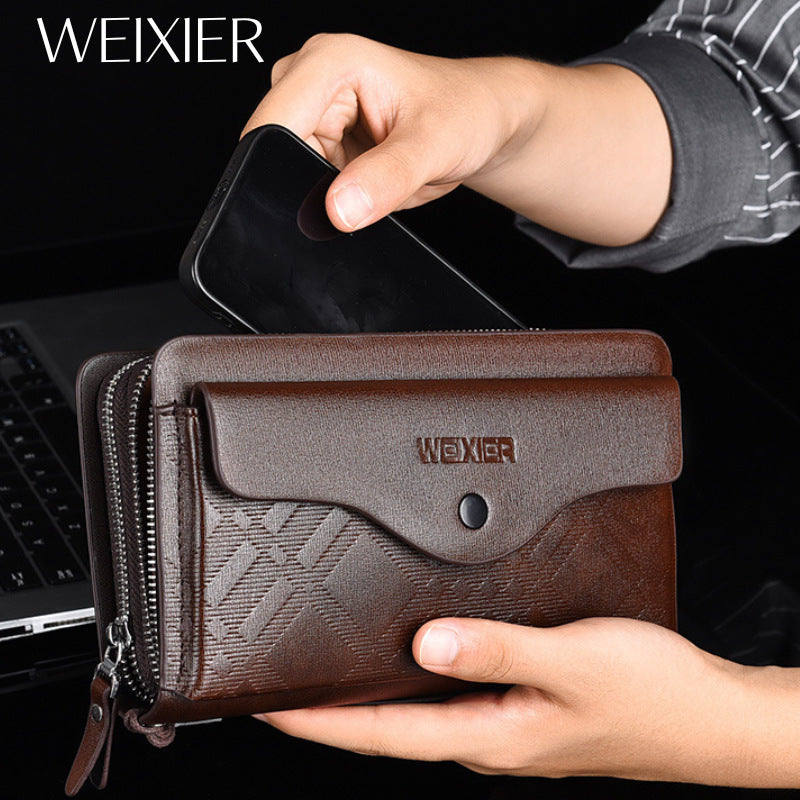 Mens Slim Leather Wallet RFID Blocking Bifold Credit Card Holder Black Brown