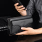 Mens Slim Leather Wallet RFID Blocking Bifold Credit Card Holder Black Brown