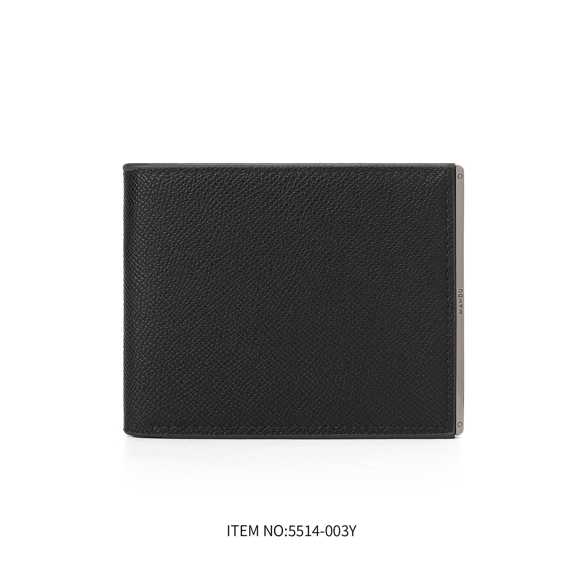Mens Slim PU Leather Wallet RFID Blocking Bifold Card Holder with Metal Clip