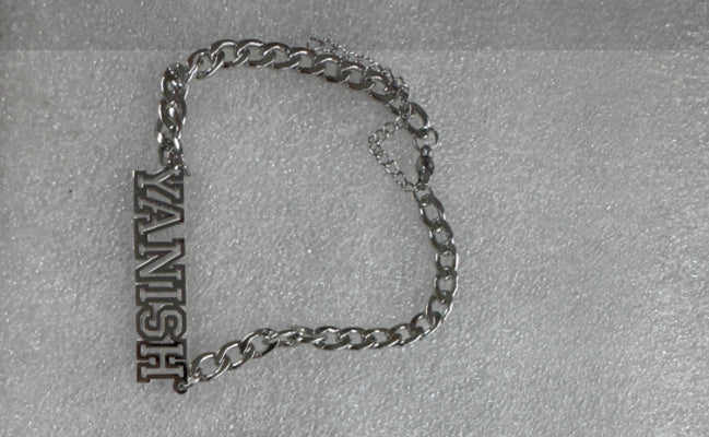 Men’s Stainless Steel Letter Bracelet - Men’s Stainless Steel Letter Bracelet with Text Options