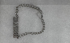 Stainless Steel Letter Bracelet Unisex Jewelry in Multiple Colors - Men’s with Text Options stainless steel letter