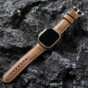 Men’s Vintage Top Layer Genuine Leather Strap - Men’s Vintage Leather Strap for Watches 20mm to 26mm