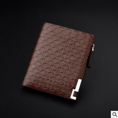 Men’s Wallet Short Business Embossed - Snazzy Wallets in Light Coffee and Deep Coffee Shades