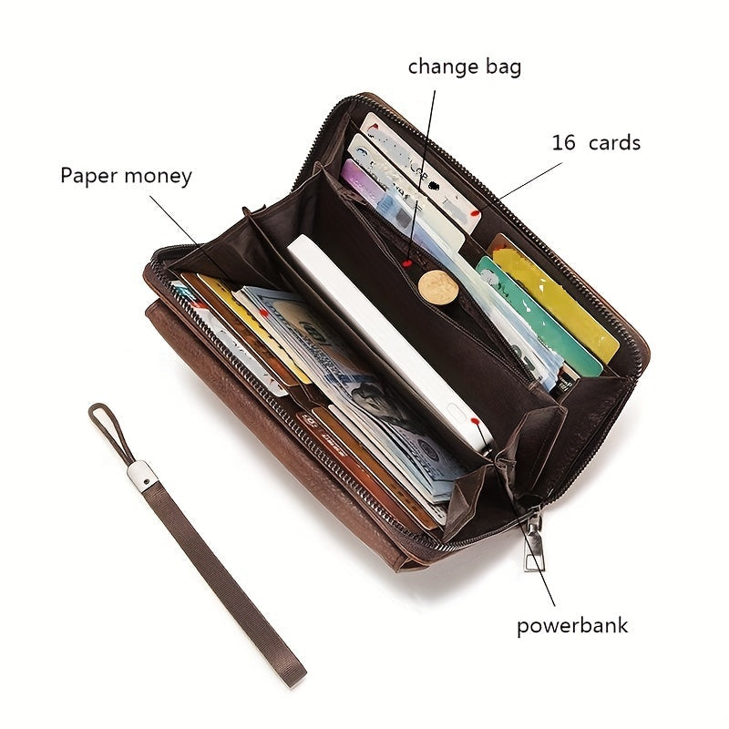 Men’s Wallet with Zipper for Cards and Phones in the United States - The That Holds Everything But Your Secrets united