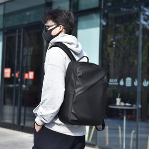 Men’s Waterproof PU Leather Laptop Bag Black Blue Gray Computer Briefcase - Teleplus Mens