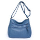 Messenger Bag Shoulder with Washed Soft Leather in Multiple Colors - Teleplus messenger bag shoulder washed soft leather