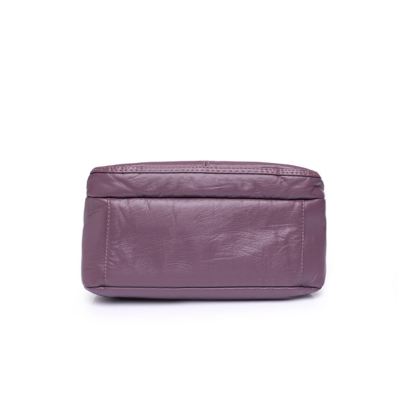 Messenger Bag Shoulder with Washed Soft Leather in Multiple Colors - Teleplus messenger bag shoulder washed soft leather