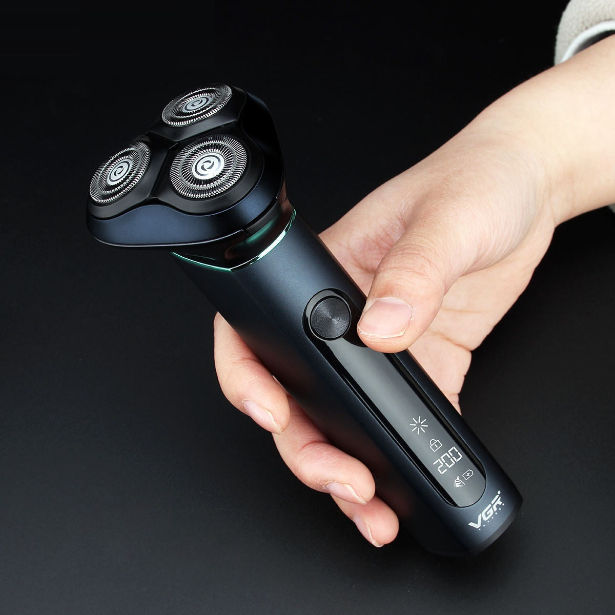 Metal Body IPX7 Shaver with Long Endurance LCD Display and Floating Cutter - Teleplus metal body ipx7 long endurance