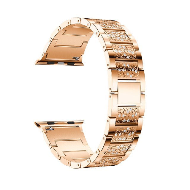 Metal Inlaid Diamond Watch Strap for Smart Watches in Multiple Colors - Teleplus smart watch metal inlaid diamond strap