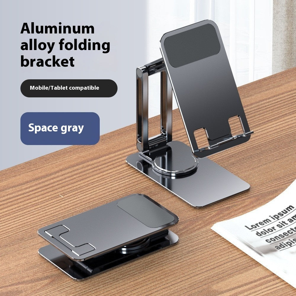 Metal Rotating Mobile Phone Stand with Aluminum Alloy Foldable Design - metal rotating mobile phone bracket aluminum