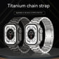 Metal Smart Watch Strap for Apple iPhone in Titanium Gray Black Silver - Teleplus ipone strap metal smart watch