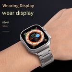 Metal Smart Watch Strap for Apple iPhone in Titanium Gray Black Silver - Teleplus ipone strap metal smart watch