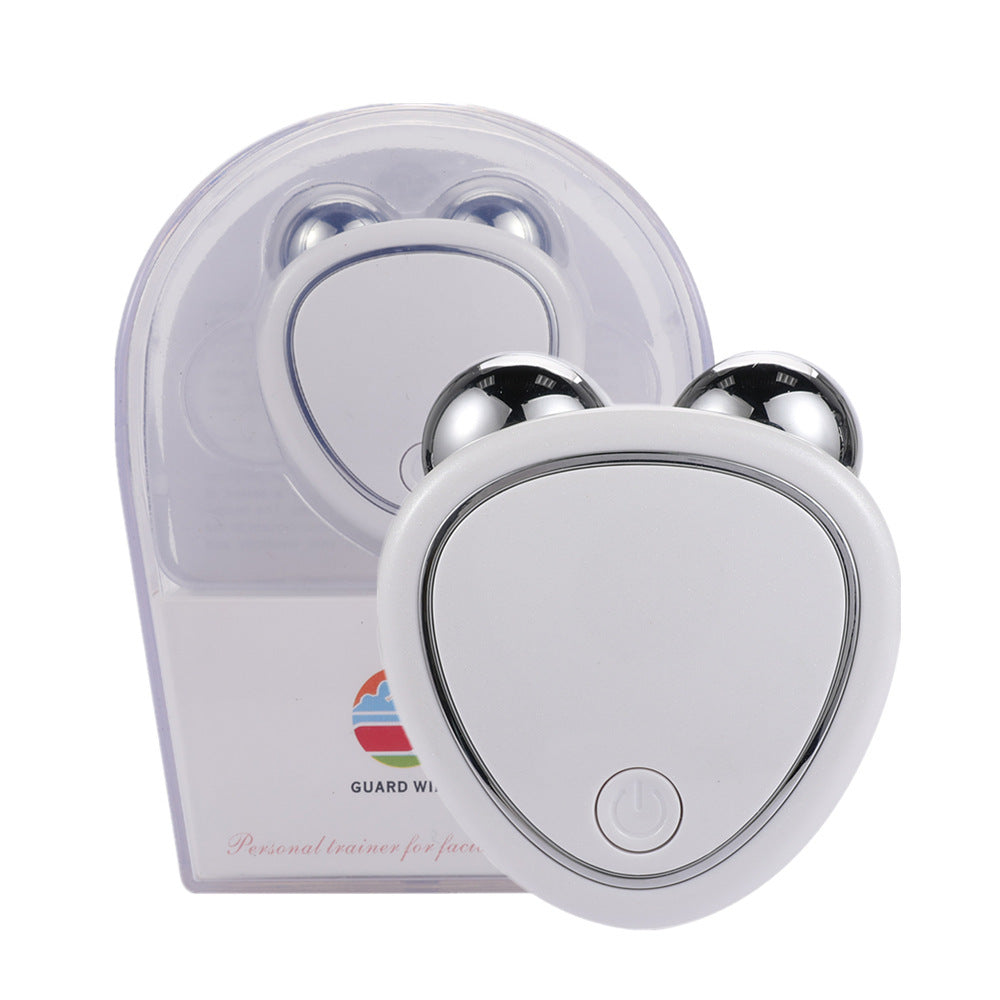 Pink and White Micro-Current Beauty Instrument with Negative Ion for United States - Zap Your Face the Ultimate united