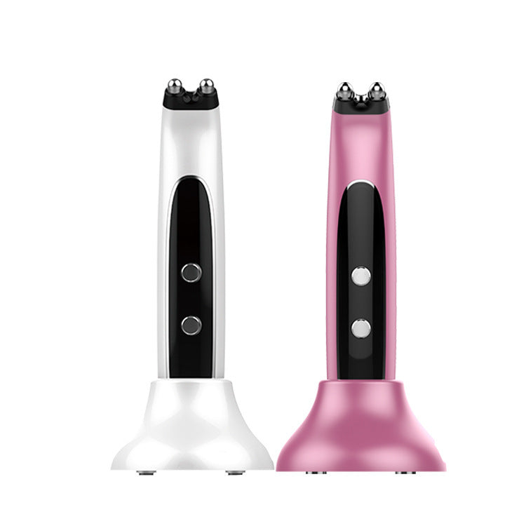 Eye Massage Inductive Therapeutical Instrument with ABS Alloy Pink and White - Transform Your Eyes Magic eye massage