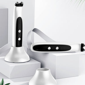 Eye Massage Inductive Therapeutical Instrument with ABS Alloy Pink and White - Transform Your Eyes Magic eye massage