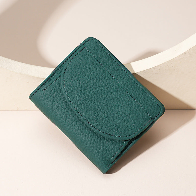 Microfiber Anti-Theft Wallet with Genuine Leather Card Slot for United States CHF - Stylish Japanese Purse