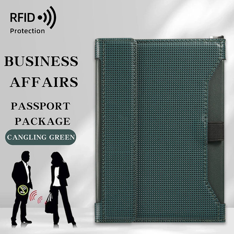 Microfiber Passport Case with Plaid Lining for Men and Women - Teleplus microfiber passport plad lining urban simplicity