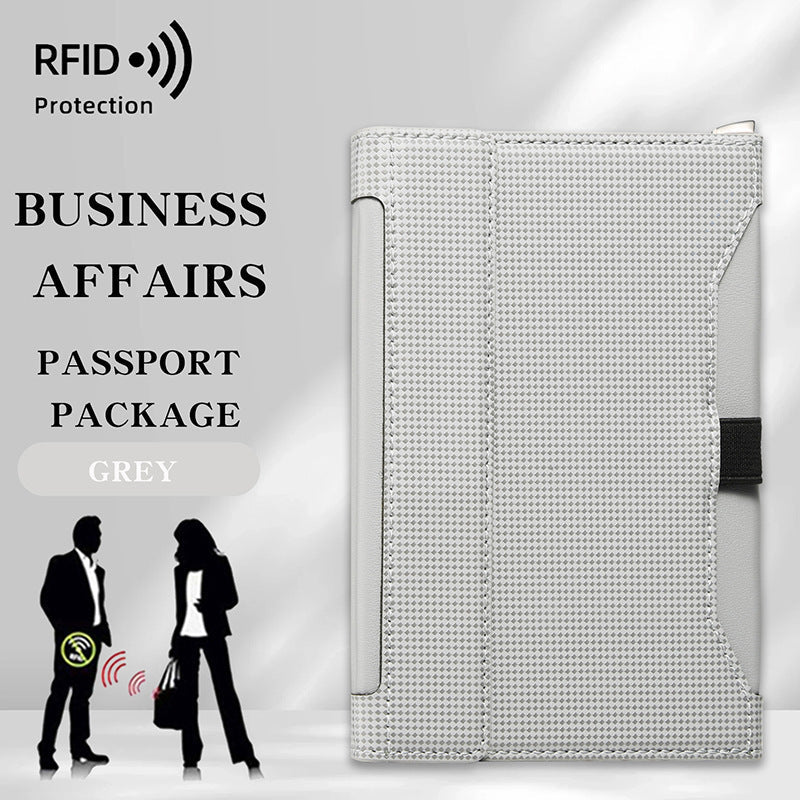 Microfiber Passport Case with Plaid Lining for Men and Women - Teleplus microfiber passport plad lining urban simplicity