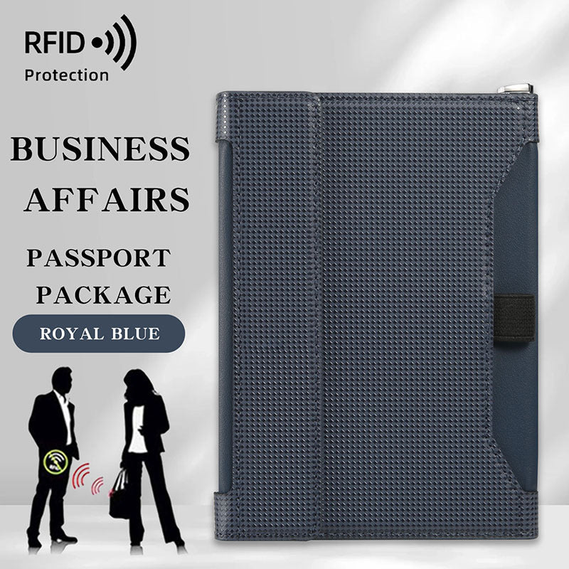 Microfiber Passport Case with Plaid Lining for Men and Women - Teleplus microfiber passport plad lining urban simplicity