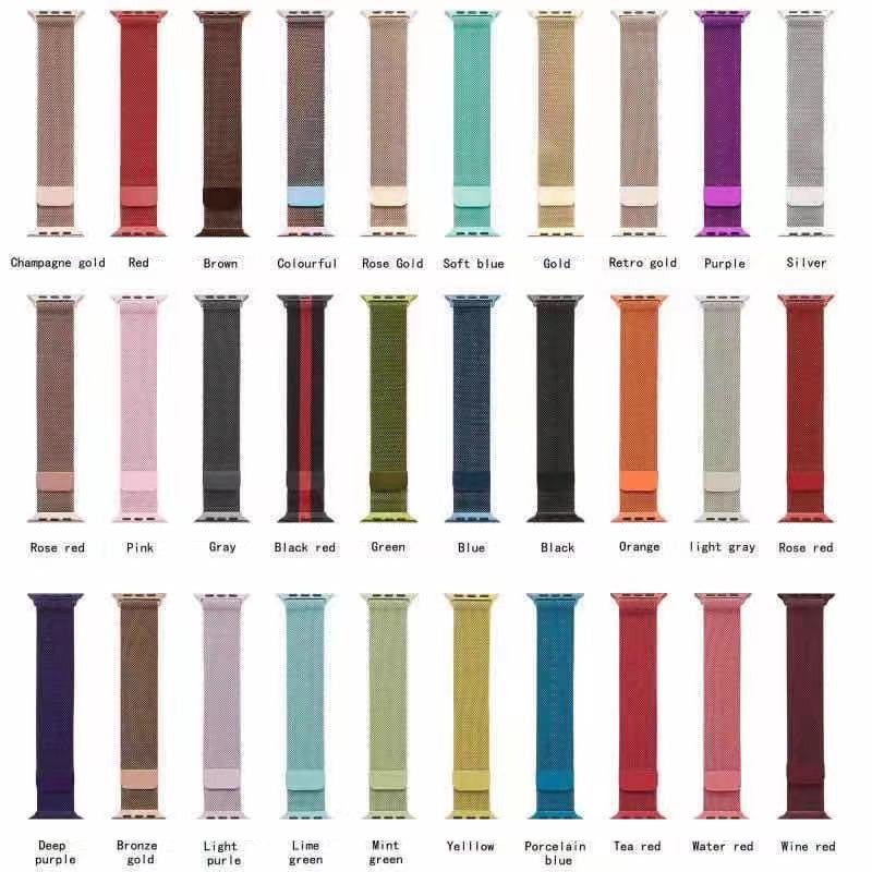 Milanese Strap Metal Watch for Apple Devices in Multiple Colors - Teleplus milanese strap metal watch