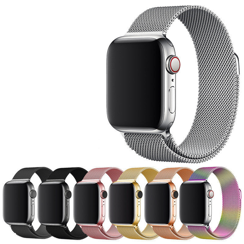 Milanese Strap Metal Watch for Apple Devices in Multiple Colors - Teleplus milanese strap metal watch